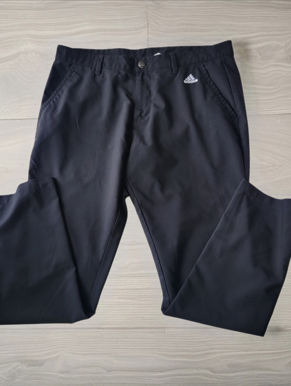 Adidas Golf Ultimate 365 Black Flat Front Performance Pants Sz 34x30